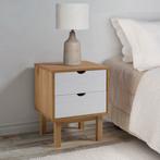 vidaXL Nachtkastje OTTA 45x39x57 cm massief grenenhout bruin, Minder dan 45 cm, Verzenden, Nieuw, 55 tot 70 cm
