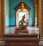 musicien in bronzo di Antigue balinese budiste placcato oro