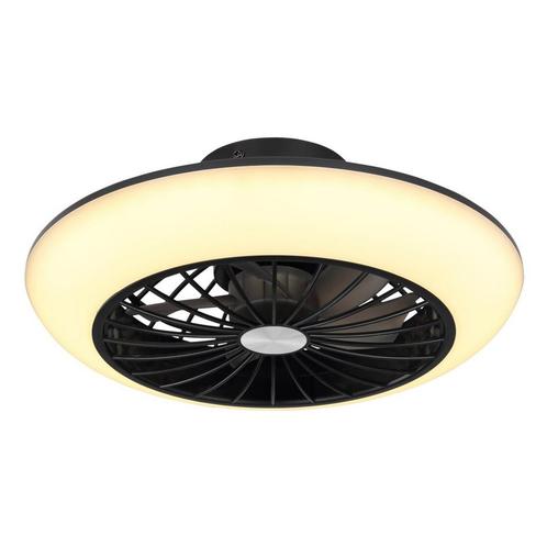 Plafondventilator met lamp LAFEE ø30CM 18 Watt Matt zwart, Huis en Inrichting, Lampen | Plafondlampen, Metaal, Ophalen of Verzenden
