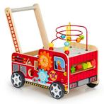 Loopwagen - brandweer - hout -  46 x 28 x 41,5 cm - rood, Ophalen of Verzenden, Nieuw