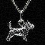 Zilveren Cairn terrier ketting hanger - klein, Verzenden, Nieuw