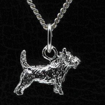 Zilveren Cairn terrier ketting hanger - klein, Sieraden, Tassen en Uiterlijk, Kettinghangers, Verzenden