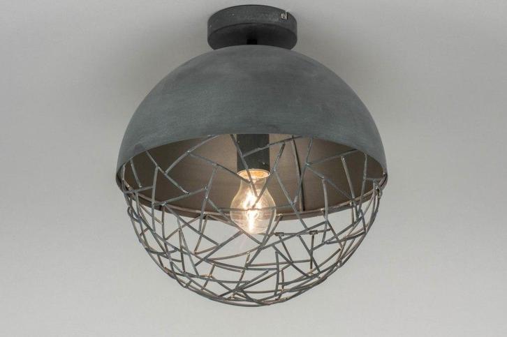 Rietveld Plafondlampen - Grijs, Betongrijs - Metaal, Huis en Inrichting, Lampen | Plafondlampen, Verzenden