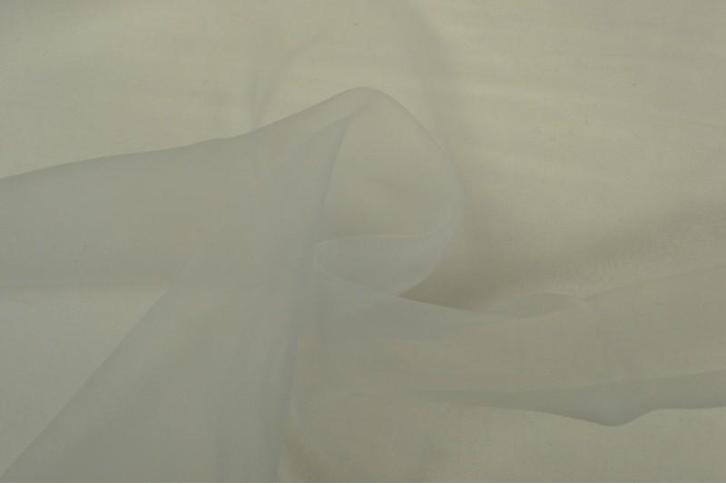 15 meter organza stof - Zilvergrijs, Hobby en Vrije tijd, Stoffen en Lappen, 120 cm of meer, 200 cm of meer, Grijs, Nieuw, Polyester
