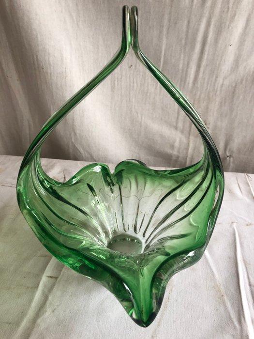 Schaal - Glas - Groene fruitschaal, Antiek en Kunst, Kunst | Designobjecten