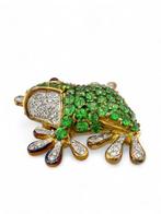 Hanger - 18 karaat Geel goud, 18K geelgouden kikker met, Sieraden, Tassen en Uiterlijk, Antieke sieraden