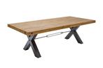 Massieve eettafel THOR 240cm vintage bruin gerecycled, Huis en Inrichting, Tafels | Eettafels, Ophalen of Verzenden, Nieuw