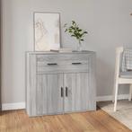 vidaXL Dressoir 80x33x70 cm bewerkt hout grijs sonoma, Huis en Inrichting, Kasten | Dressoirs, Verzenden, Nieuw, 50 tot 100 cm