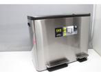 EKO - EcoCasa Recycler pedaalemmer 30+15 liter - Stainless, Verzenden, Zo goed als nieuw