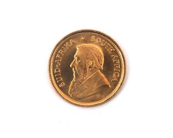 Een gouden munt, 1/10 Krugerrand, Zuid Afrika, 1982 beschikbaar voor biedingen