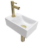 Fontein set wonder links compleet met kraan en afvoer goud, Verzenden, Nieuw