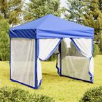 vidaXL Partytent inklapbaar met zijwanden 2x2 m blauw, Verzenden, Nieuw, Partytent