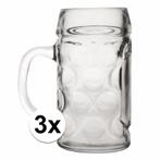 Bierpullen 1 liter 3 stuks - Bierfeest/Oktoberfest, Nieuw, Ophalen of Verzenden