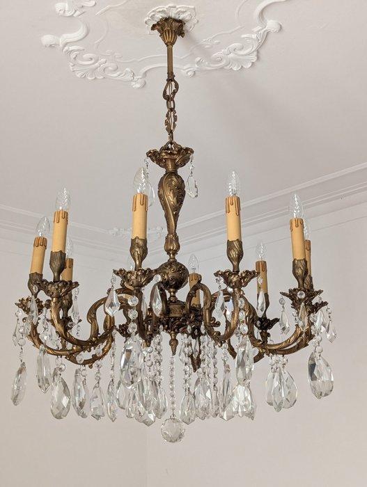 lamp art m.d. - Kroonluchter - Brons - Gigantisch 10 lichten, Antiek en Kunst, Curiosa en Brocante