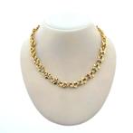 18 Krt. Massief gouden collier met diamanten; 1,43 ct. |..., Sieraden, Tassen en Uiterlijk, Kettingen, Gebruikt, Overige kleuren