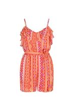 -50% Lofty Manner  Lofty Manner Playsuit june dessin  maat L, Kleding | Dames, Jumpsuits, Verzenden, Nieuw, Oranje