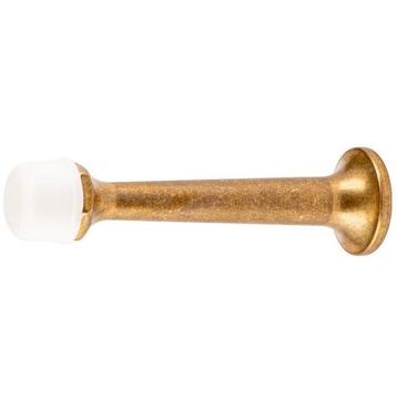 Deurstopper wandmontage 80 mm messing antiek beschikbaar voor biedingen