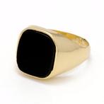 Ring - 14 karaat Geel goud Onyx, Sieraden, Tassen en Uiterlijk, Ringen, Nieuw