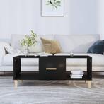 vidaXL Salontafel 102x50x40 cm bewerkt hout zwart, Huis en Inrichting, 100 tot 150 cm, Verzenden, Nieuw, 50 tot 100 cm
