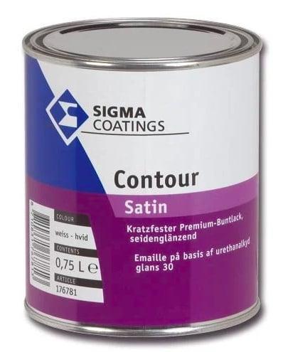 Sigma Contour Satin  - +/- ral 7021 - 1 liter (Lakverf), Doe-het-zelf en Verbouw, Verf, Beits en Lak, Lak, Overige kleuren, Nieuw