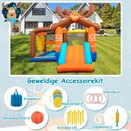 Opblaasbaar rendier springkasteel met glijbaan & 2 ballenbak