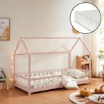 Kinderbed Hesel huisbed met matras en uitvalbeveiliging 90x2, Kinderen en Baby's, Kinderkamer | Bedden, Verzenden, Nieuw
