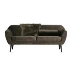 *WOONWINKEL* Woood Rocco Velvet 3-zits Bank Retro Warm Groen, Verzenden, Nieuw