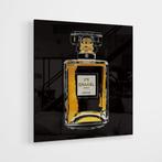 Glasschilderij – Coco Chanel – 80x80cm, Nieuw, 75 tot 100 cm, Schilderij, Ophalen of Verzenden