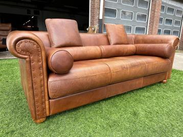 Bank BAXTER Alfred P bankstel 240cm bruin buffel leer sofa beschikbaar voor biedingen