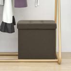vidaXL Opbergkruk inklapbaar kunstlinnen donkerbruin, Huis en Inrichting, Stoelen, Verzenden, Nieuw, Bruin