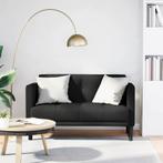 vidaXL Loveseat Bank Zwart 111 cm Stof, Verzenden, Nieuw, Stof