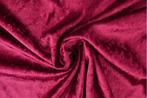 Crushed velvet stof - Bordeaux rood - Per meter, Hobby en Vrije tijd, Stoffen en Lappen, 120 cm of meer, Ophalen of Verzenden