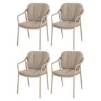 Manitoba stapelbare tuinstoel latte Taste 4SO set van 4, Tuin en Terras, Tuinstoelen, Ophalen of Verzenden, Nieuw