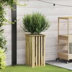 vidaXL Plantenbak Bruin 33 x 33 x 65 cm Geïmpregneerd grenen, Tuin en Terras, Verzenden, Minder dan 60 cm, Nieuw, 60 cm of meer