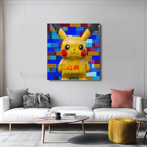 Canvas Fit - Alberto Ricardo - “Pikachu en Bloques:, Kinderen en Baby's, Speelgoed | Duplo en Lego