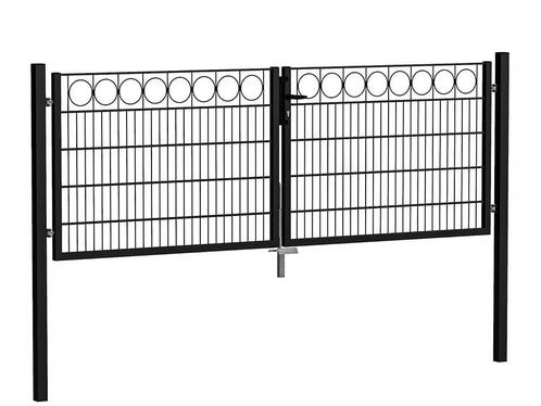 Dubbele Sierpoort Sol Zwart 300 Cm Breed, Tuin en Terras, Schuttingen, Minder dan 3 meter, Nieuw, IJzer, 1 tot 2 meter, Verzenden