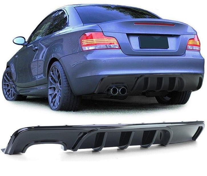 Performance Look Diffuser Zwart M Pakket BMW E82 E88 B6488, Auto-onderdelen, Carrosserie en Plaatwerk, Nieuw, BMW, Achter