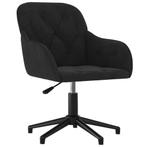 Zwarte Fluweel Kantoorstoel | Outlet | 40% Korting, Huis en Inrichting, Bureaustoelen, Ophalen of Verzenden, Nieuw, Zwart, Bureaustoel