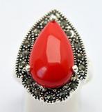 Koraal - 925 Zilver - Ring, Verzamelen, Mineralen en Fossielen
