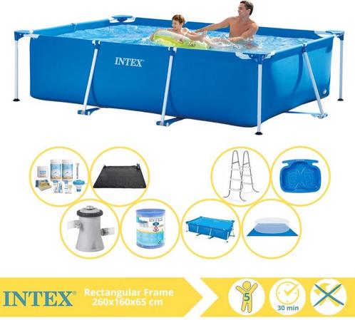 Intex Rectangular Frame Zwembad  Opzetzwembad  260x160x65, Tuin en Terras, Zwembaden, 200 tot 400 cm, Rechthoekig, Nieuw, Opzetzwembad