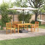 vidaXL 5-delige tuinset van massief acaciahout, Tuin en Terras, Tuintafels, Verzenden, Nieuw
