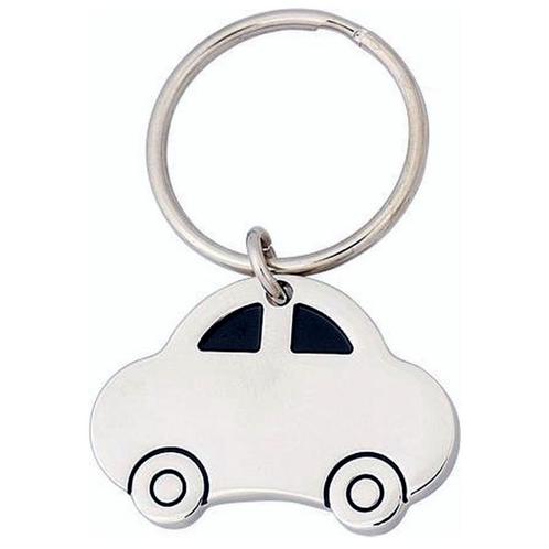 Fako Bijoux® - Auto Sleutelhanger - 4.5cm - Zilverkleurig, Verzamelen, Sleutelhangers, Verzenden