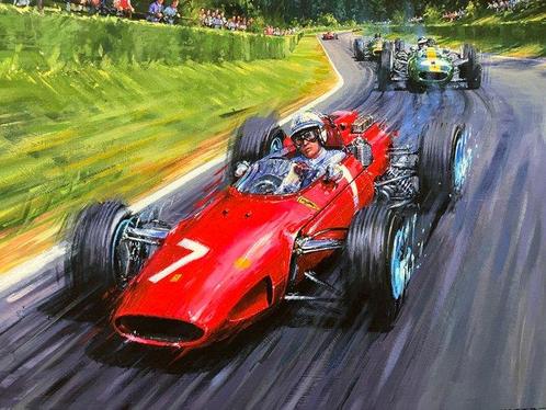 Ferrari - John Surtees & Nicholas Watts - 1964 - Print, Verzamelen, Automerken, Motoren en Formule 1