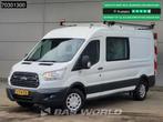 Ford Transit 130pk Dubbel Cabine L3H2 Pijlwagen Actiewagen T, Stof, Gebruikt, Euro 6, Wit