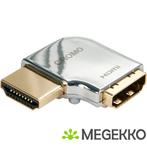 Lindy 41508 haaks koppelstuk CROMO HDMI, M-F - [41508], Verzenden, Nieuw