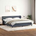 vidaXL Boxspringbed met matrassen 180x220 cm fluweel, Huis en Inrichting, Slaapkamer | Bedden, Verzenden, Nieuw, Grijs, Stof
