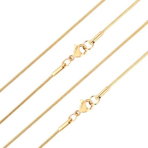 Fako Bijoux® - Ketting - Slang Schakel - Snake Chain - RVS -, Sieraden, Tassen en Uiterlijk, Kettingen, Verzenden