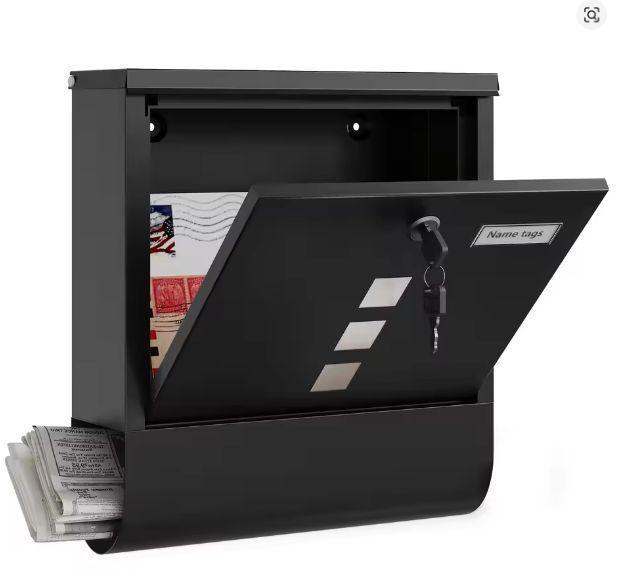 Wandbrievenbus met Kijkvensters, Naamplaat &amp; Krantenhoud, Tuin en Terras, Brievenbussen, Nieuw, Verzenden