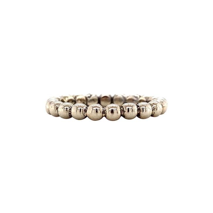 Witgouden vintage bolletjes aanschuif ring 14 krt, Sieraden, Tassen en Uiterlijk, Ringen, Nieuw, Ophalen of Verzenden