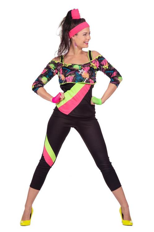 Aerobics Outfit 80S Dames, Kleding | Dames, Carnavalskleding en Feestkleding, Nieuw, Verzenden